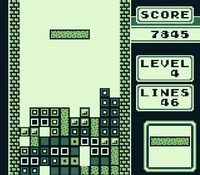 une photo d'Ã©cran de Tetris sur Nintendo Game Boy